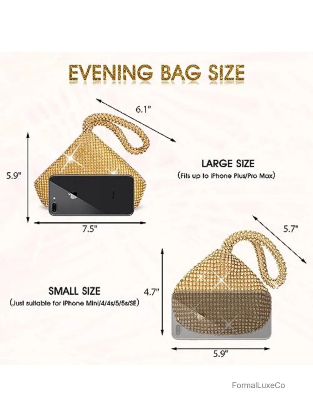 Rhinestone Evening Clutch Bag for Wedding Prom Cocktail Party